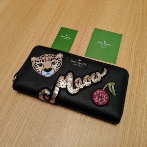 Last Day Sale! Kate Spade Run Wild Leopard Wallet